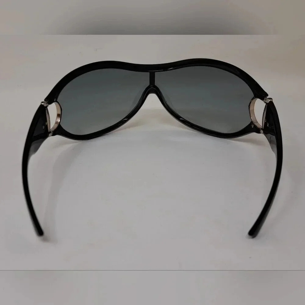 Gucci Women's Sunglasses Vintage Y2K Wrap Black Gray Gold Horsebit GG2561/S - Picture 11 of 16